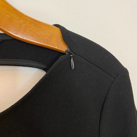 Zara Black Open Back Long Sleeve Shift Dress - Picture 3 of 9